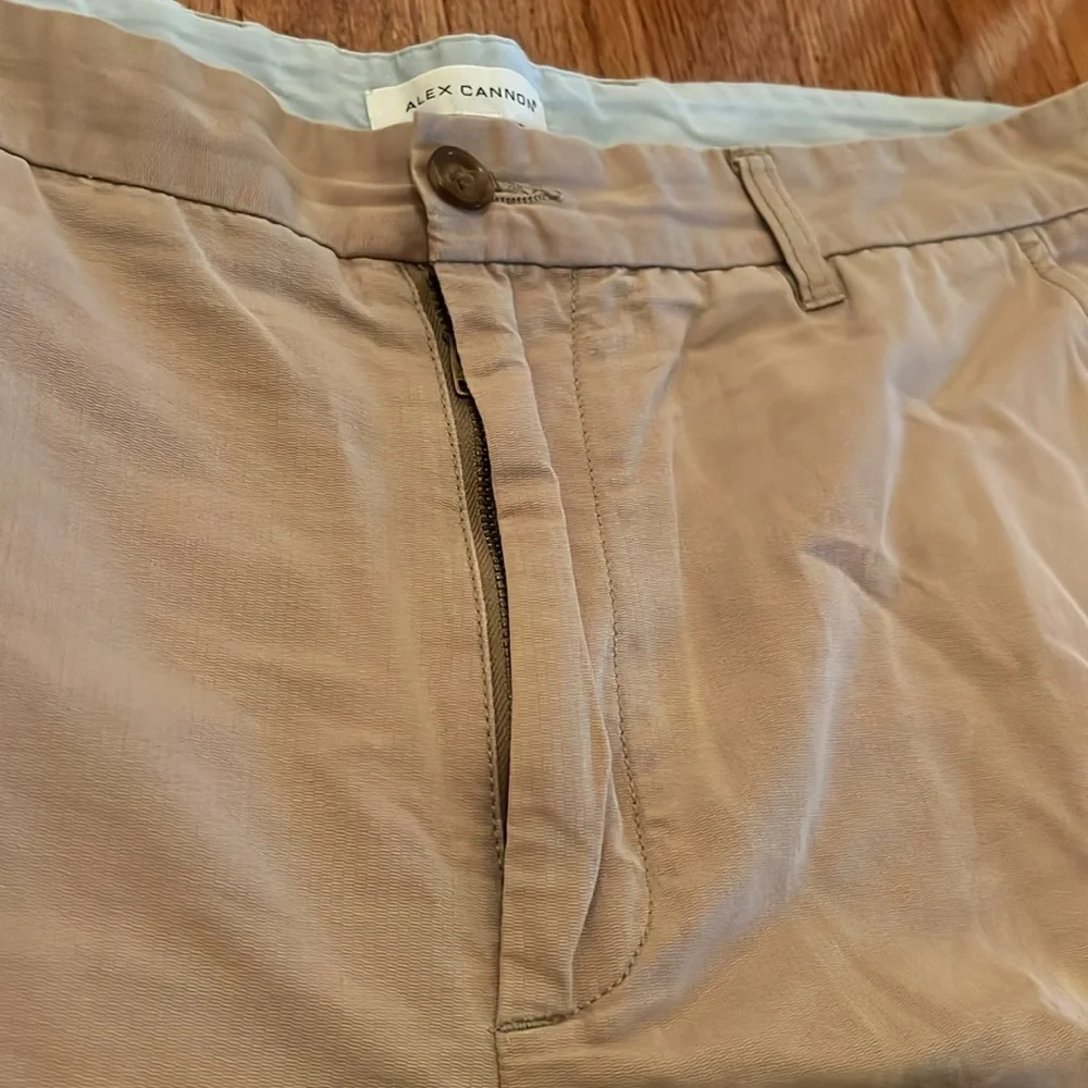 Alex Cannon Men’s Khaki Chino Casual Shorts Size 38
